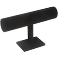 Miniatyrbillede 1 af 5: Svævende T-Bar Armbånd Halskæde Ørering Armring Vedhæng Ankelkæde Tårn Ur Nøgle Smykke Display Stand til Hjemmeorganisering (Sort Velour) Black
