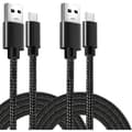 (2st) Laddkabel för Samsung Galaxy S25 S24 S9 S10 S20 S21 S22 S23 och iPhone 15 16 17 PRO PLUS MAX- (2 Meter) (2-PACK.SA