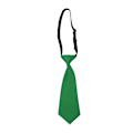 Miniatyrbilde 1 av 5: Skoleslips for gutter, barneslips for bryllup, ensfargede slipsklemmer Green