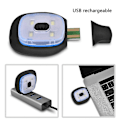 Miniatyrbillede 4 af 4: 4 LED Lysende Hue, USB Genopladelig Løbehue Super Lys Håndfri Forlygte Lommelygte Hue, LED Hue