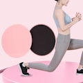 Pikkukuva 3 / 6: Kaksipuoliset liukukiekot Core Sliders Ultimate Core Trainer Kuntosali, matto- ja kovapuulattioille, Liukukiekot Kotiin Pink