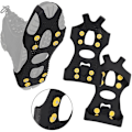 Miniatyrbillede 1 af 5: 10-stud Universal Ice No Slip Snow Shoe Spikes Grips Cleats - M