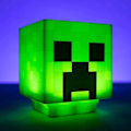 Miniatyrbild 1 av 5: Minecraft Creeper-lampa, dekorativ nattlampa, LED-lampa med spelljud, uppladdningsbar, sänglampa för barn, vägglampa (grön)-X
