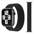 Miniatyrbillede 1 af 2: Apple Watch kompatibelt ARMBÅND Elastisk SORT 38/40/41 mm Sort - L