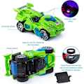 Miniatyrbillede 2 af 6: Elektrisk Automatisk Dinosaur Transformerende Bil med Blinkende Lys og Lyd til 3-7 Årige Drenge Piger Pædagogisk Legetøj Fødselsdags Julegaver til Børn Green