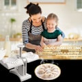 Miniatyrbild 6 av 6: Automatisk Dumpling Maker, Dubbelhuvud Dumpling Press Maskin Form, Rostfritt Stål Köksredskap för Dumpling Tillverkning, Gör Två Åt Gången