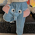 Miniatyrbild 1 av 5: Elefant Snabel Pyjamasbyxor Herr, elefant Pyjamasbyxor, tecknade Pyjamasbyxor Roliga Glada H Blue Flannel S