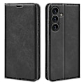 Miniatyrbillede 1 af 5: Telefoncover til Samsung Galaxy S25, Læder Wallet Cover med Hud-Touch Black