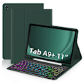 Pikkukuva 1 / 5: Samsung Galaxy Tab A9+ Nahkakotelo irrotettavalla RGB-taustavalaistulla näppäimistöllä Style D