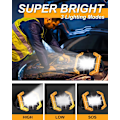 Miniatyrbillede 2 af 7: 30W LED Arbejdslampe Genopladelig Bærbar COB Projektør Super Lys 2000LM Batteri Udendørs Sikkerhedslys USB Vandtæt