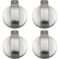 Miniatyrbilde 1 av 3: Gasskomfyrknotter, 4 stk, Metall, Akseldiameter på 6 mm