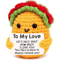 Miniatyrbild 1 av 6: Pojkvän Jag Älskar Dig Presenter till Honom Henne Flickvän Fru Make Födelsedag Unika Presentidéer, Handgjord Virkad Positiv Taco Par Jubileum