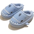 Miniatyrbillede 1 af 5: Vinterhaj Sutsko Hajesko Herre Og Dame Memory Foam Sød Tegneserie Plysset Fluffy Varmt Forede Sutsko Blue 36-37