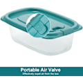 Miniatyrbild 2 av 5: Rektangulära Portioneringslådor i Plast med Lock Matförvaringsbehållare Matlådor med Lock BPA-Fria Lufttäta Läcksäkra 830ml 3PCS