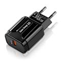 Miniatyrbilde 1 av 4: OLAF Qualcomm Quick Charge 3.0 USB Vegglader AC Hjemmelader Plugg Adapter - Svart