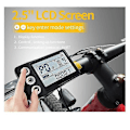Miniatyrbillede 2 af 3: 24V 36V 48V 60V Vandtæt LCD Display S866 Controller Panel Dashboard Elcykel Display til Elektrisk Scooter (5Pin