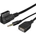 Miniatyrbillede 2 af 5: AMI MMI MDI til AUX Kabel Adapter, 3.5mm Jack Musik Audio Interface USB Oplader AUX Input Kabel Adapter 1.4m Kabel til A