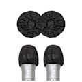 Miniatyrbillede 1 af 4: 100 stk. Mikrofonhygiejne Dæksler, Ikke-vævet Håndholdt Mic Mike Dæk Vindskærm Beskyttelseshætte - Black