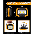 Miniatyrbillede 4 af 7: 30W LED Arbejdslampe Genopladelig Bærbar COB Projektør Super Lys 2000LM Batteri Udendørs Sikkerhedslys USB Vandtæt