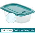 Miniatyrbild 3 av 5: Rektangulära Portioneringslådor i Plast med Lock Matförvaringsbehållare Matlådor med Lock BPA-Fria Lufttäta Läcksäkra 550ml 3PCS