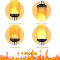 Miniatyrbild 4 av 5: LED-lampa med flammande effekt, 4 lägen flimrande glödlampor, E26/E27-sockel, jul 4pcs