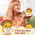 Miniatyrbild 4 av 6: Pojkvän Jag Älskar Dig Presenter till Honom Henne Flickvän Fru Make Födelsedag Unika Presentidéer, Handgjord Virkad Positiv Taco Par Jubileum