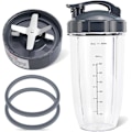 Miniatyrbillede 1 af 6: 5 Dele Blender Reservedele Ekstraktorblad og 950 ml Kop til NutriBullet 600w & 900w Serien, Inklusive 1 Flip-Top To-Go Låg og 2 Gummitætninger