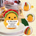 Miniatyrbild 2 av 6: Pojkvän Jag Älskar Dig Presenter till Honom Henne Flickvän Fru Make Födelsedag Unika Presentidéer, Handgjord Virkad Positiv Taco Par Jubileum