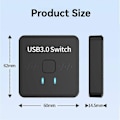 Miniatyrbillede 2 af 5: USB 3.0 Printerdeler Switch 2 ind 1 ud 2 Computere Deler 1 Printer Udisk Mus Tastatur Harddisk