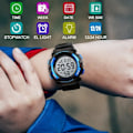 Miniatyrbild 3 av 5: Barnklocka, Pojkklocka för 6-15 åriga pojkar, Digital Sport Utomhus Multifunktionell Kronograf LED 50 M Vattentät Alarm Kalender Analog Klocka