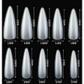 Miniatyrbillede 3 af 3: Sorte, enkeltfarvede spidse studs i blandede farver, sæt med 100 stk