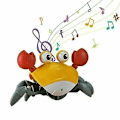 Miniatyrbilde 1 av 4: Elektrisk Krypende Leke + Musikk LED Lys USB Oppladbar - Yellow Crab