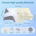 Miniatyrbild 1 av 5: Högkvalitativ fjärilskudde nackkudde sovkudde memory foam långsam återhämtning hotell noll tryck kudde kärna cervical gr