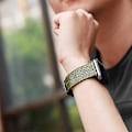 Miniatyrbillede 3 af 4: 22mm Nylon Canvas Vævet Loop Udskiftningsrem, Armbåndsbeslag Spænde Justerbar Lukning