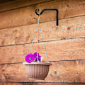 Miniatyrbillede 3 af 4: 2 stk. vægmonteringskrog med metalskruer til ophængning af fuglefoderautomater, vindspil, blomsterkurve, lanterner - MXBC Black