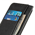 Miniatyrbillede 4 af 5: Til Motorola Edge 50 Neo 5G Etui Split Læder Flip Wallet Telefon Cover - Sort Black