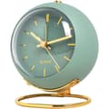 (Grön) Relogeuhr analog väckarklocka med ljus, liten retro