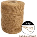 Miniatyrbilde 2 av 6: Jutehyssing, 101 meter jute snor 3-lags 2mm tykkelse, jutetau for dekorasjon hage blomsterhandel DIY kunst bunt håndverk innpakning