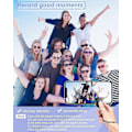 Miniatyrbillede 3 af 5: Bluetooth Fjernbetjening til iPhone & Android, TikTok Side Vender Afspil/Pause Kamera Fjernbetjening, 6 Knapper white