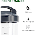 Miniatyrbillede 3 af 6: 5 Dele Blender Reservedele Ekstraktorblad og 950 ml Kop til NutriBullet 600w & 900w Serien, Inklusive 1 Flip-Top To-Go Låg og 2 Gummitætninger
