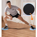 Miniatyrbillede 3 af 7: Dobbeltsidede Glidende Diske Core Sliders Ultimativ Core Træner Gym, Tæppe og Hårdt Gulv Trænings Glidende Diske Dobbelt Hjem Blue
