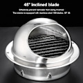 Miniatyrbillede 4 af 5: Ventilationsdæksel Rustfri Sikker Forbindelse Multipurpose Rustfrit Stål Luftventil Rund Gitter med Fluenetsmaske f 150mm