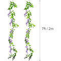 Miniatyrbild 4 av 4: 2 st Konstgjord Wisteria Vinranka Girlang Växter Blommor Konst För Ceremoni Hem Bröllopsdekoration Lilac