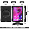 Miniatyrbilde 3 av 4: For Lenovo Tab K10 / M10 Plus Silikon + PC Beskyttende Nettbrettveske (Svart)