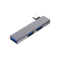 Miniatyrbild 1 av 5: 90 Graders USB Typ C Hub Dockningsstation 4 Portars Dataöverföring Expander, Snabb USB3.0 för PC Laptop Grå Gray