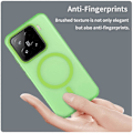 Pikkukuva 5 / 5: Xiaomi 15 -puhelimelle sopiva MagSafe-yhteensopiva TPU PC ohut mattapintainen läpikuultava puhelinkotelo - Vihreä Green
