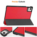 Miniatyrbild 3 av 4: För Honor Pad X9 Pro Fodral Anti-Fall Läder Ställ Tablet Skydd - Röd Red