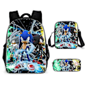 Pikkukuva 2 / 5: Sonic Ala-asteen Koululaukku Kolmiosainen Setti Anime Sarjakuva Reppu Olkalaukku Penaali korkealaatuinen I backpack