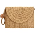 Miniatyrbild 1 av 6: Dam Halmväska Clutch, Sommar Halm Axelväska Vävd Rotting Handväska Väskor Strand Axelväska Tote Handväskor Light Brown