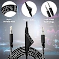 Miniatyrbilde 4 av 5: Erstatnings A10-kabel Kompatibel med Astro A10 Headset, Qjyth A10 Inline Volum Lydkabel for Astro A10/a40/a40tr Gam